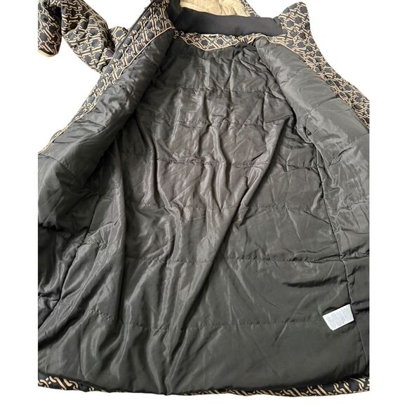 NWOT BODEN Skye Puffer Coat Tan Black Chain Geo size 12 - Picture 12 of 16